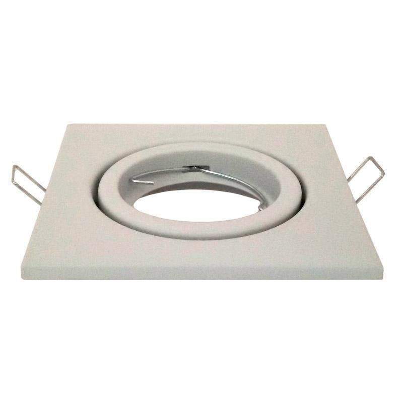 Anel Downlight basculante quadrado branco