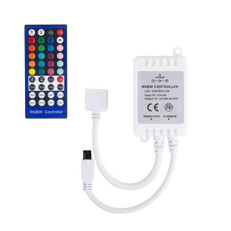 Controlador LED RGBW Control Remoto IR 40 botones Tira LED 12/24V
