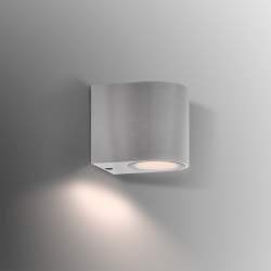 LUZ DE PAREDE HERMES OVAL ALUMÍNIO