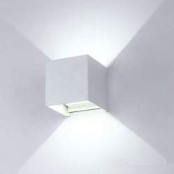 LUZ DE PAREDE ZEUS BRANCO 6W ILUMINAÇÃO DUPLA FACE