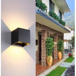 LUZ DE PAREDE ZEUS PRETO 6W ILUMINAÇÃO DUPLA FACE
