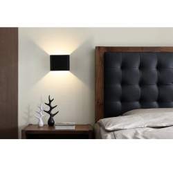 LUZ DE PAREDE MERCURY PRETO 6W ILUMINAÇÃO DUPLA FACE