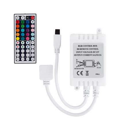 Controlador LED RGB Control Remoto IR 44 botones Tira LED 12V