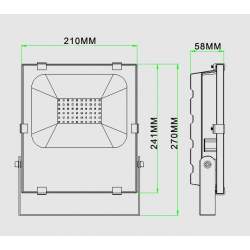 Projetor 50W Dimmable Lumileds