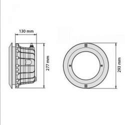Nicho de lâmpada embutida para piscina de cimento