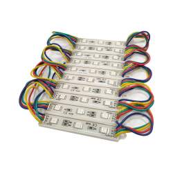 Painel LED Publicidade com 10 módulos 3 leds IP65 SMD 2835 RGB