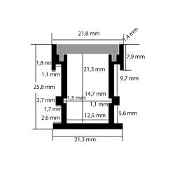 PERFIL SOLO EXTERIOR QUADRADO ANODIZADO PRATA 162226