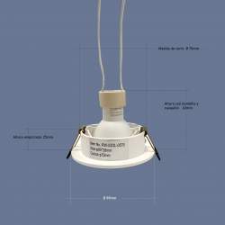 Anel Downlight redondo orientável basic