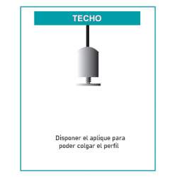 PERFIL SUSPENSÃO REDONDO ALUMÍNIO ANODIZADO PRATA 16430