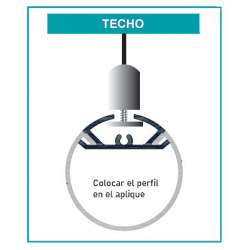 PERFIL SUSPENSÃO REDONDO ALUMÍNIO ANODIZADO PRATA 16430