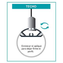 PERFIL SUSPENSÃO REDONDO ALUMÍNIO ANODIZADO PRATA 16430