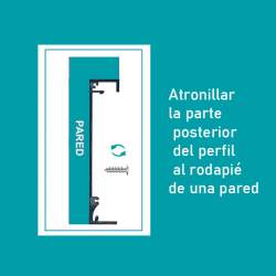 PERFIL RODAPES ALUMÍNIO ANODIZADO PRATA 168016