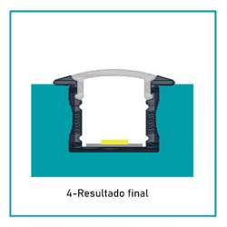 PERFIL EMBUTIDO QUADRADO ALUMÍNIO ANODIZADO PRATA 162314