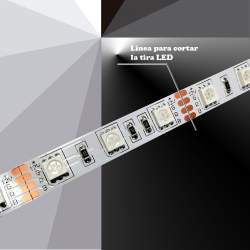 Tira LED 5m 12V DC 60LED/m SMD5050 IP20 RGB