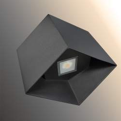 APLIQUE DE PAREDE VÊNUS PRETO 6W ILUMINAÇÃO DUPLA FACE
