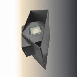 APLIQUE DE PAREDE VÊNUS PRETO 6W ILUMINAÇÃO DUPLA FACE
