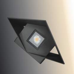 APLIQUE DE PAREDE VÊNUS PRETO 6W ILUMINAÇÃO DUPLA FACE
