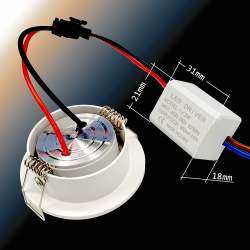 Candeeiro de tecto LED 3W MINILED branco