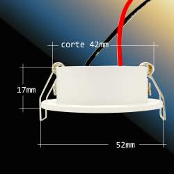 Candeeiro de tecto LED 3W MINILED branco