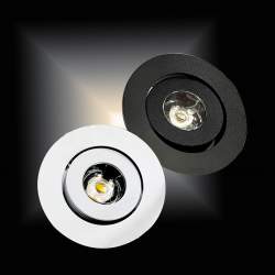 Candeeiro de tecto LED 3W MINILED preto