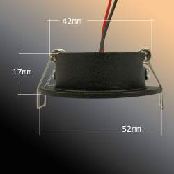 Candeeiro de tecto LED 3W MINILED preto