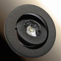 Candeeiro de tecto LED 3W MINILED preto