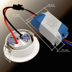 Candeeiro de tecto LED 3W MINILED branco Dimmable