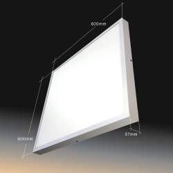 Candeeiro tecto LED de superfície quadrada branca 48W