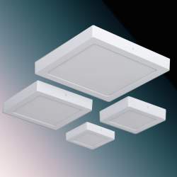 Plafón LED Superficie Cuadrado blanco 24W