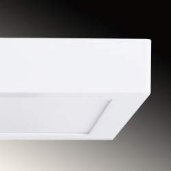 Candeeiro tecto LED de superfície quadrada branca 18W
