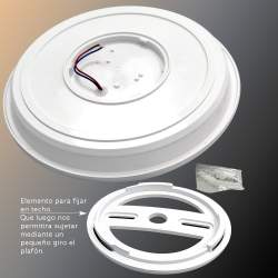 Candeeiro de tecto LED Tri-Proof 24W IP54 superfície redonda