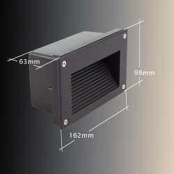 Baliza LED TANGUT lacada em preto 3W