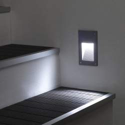 Baliza LED TEMUYIN lacada em cinza 3W