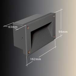 Baliza LED TANGUT lacada em cinza 3W