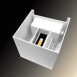 LUZ DE PAREDE ZEUS BRANCO 6W ILUMINAÇÃO DUPLA FACE