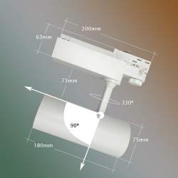 LUZ DA TRILHA LED TRIFÁSICO COB ESPECIAL DE VEGETAIS 30W