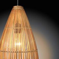 Lámpara de Techo Colgante Bambu 1xe27 TURKANA Madera  25x25