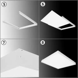 Kit de superfície para painel led 120x60