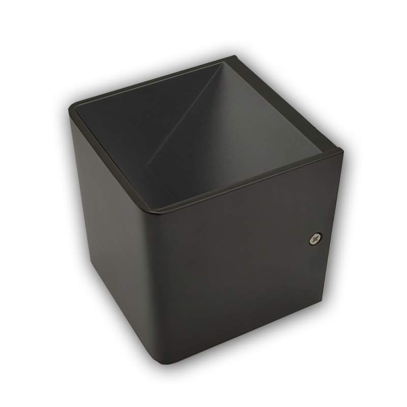 LUZ DE PAREDE MERCURY PRETO 6W ILUMINAÇÃO DUPLA FACE