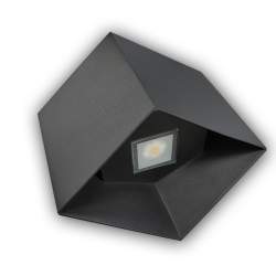 APLIQUE DE PAREDE VÊNUS PRETO 6W ILUMINAÇÃO DUPLA FACE