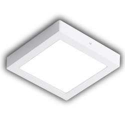 Candeeiro tecto LED de superfície quadrada branca 18W