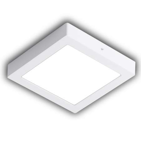 Plafón LED Superficie 18W cuadrado blanco