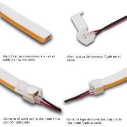 Conexión Rapida para Tiras Neón LED 12-24v DC