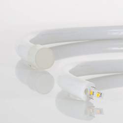 Fita LED NEON Laranja 120 LED/m luz 360º Dimitável 220V IP67