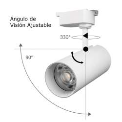 Luz Da Trilha Led monofásico PACIFIC 30W Epistar Preto - 4