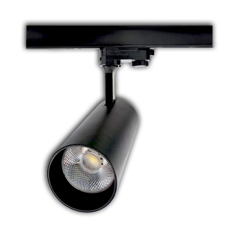 FOCO LED TRILHA OCEAN 30W COB BRIDGELUX PRETO TRIFÁSICO - 1