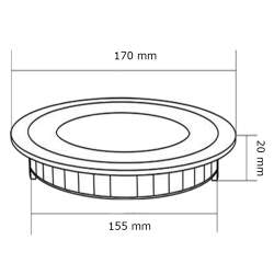 Downlight led redondo preto 12W - 5