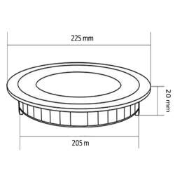 Pacote 40 unidades downlight led plano 18W redondo branco - 7
