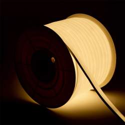 Tira Neón LED 7.5 W/m BLANCO CÁLIDO Regulable 220V AC 120 LED/m Semicircular 180º