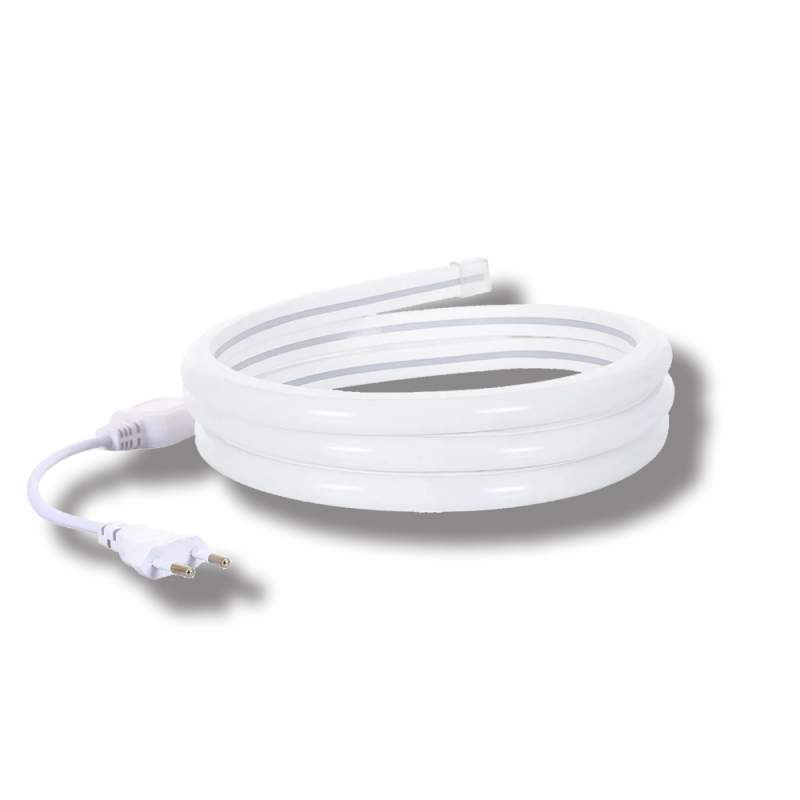 Tira Neón LED 7.5 W/m BLANCO NEUTRO Regulable 220V AC 120 LED/m Semicircular 180º